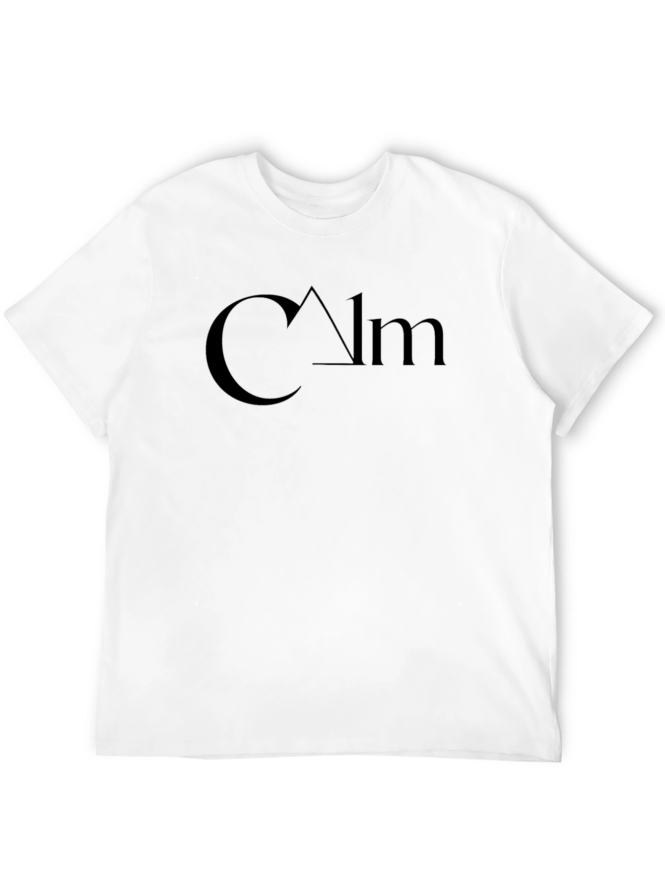 Calm Graphic Black T-Shirt - Minimalist Design