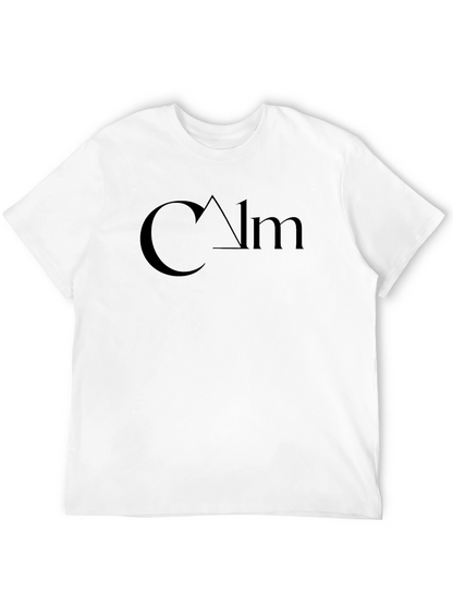 Calm Graphic Black T-Shirt - Minimalist Design