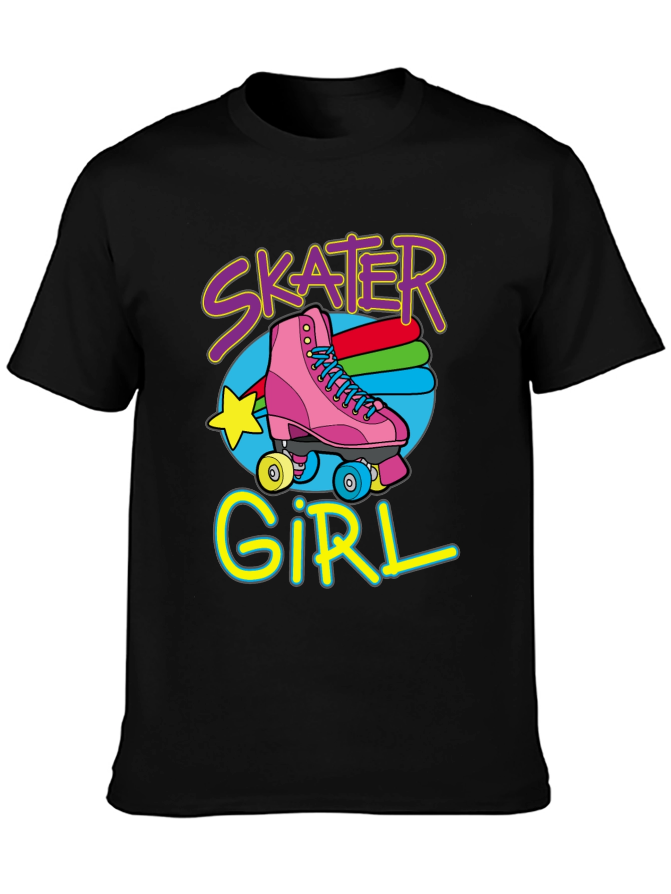 Skater Girl T-Shirt: Retro Roller Skate Design