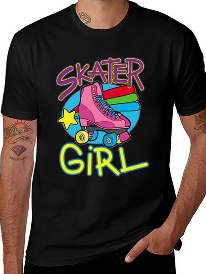 Skater Girl T-Shirt: Retro Roller Skate Design
