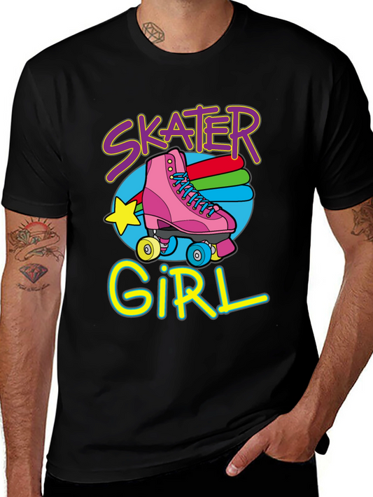 Skater Girl T-Shirt: Retro Roller Skate Design