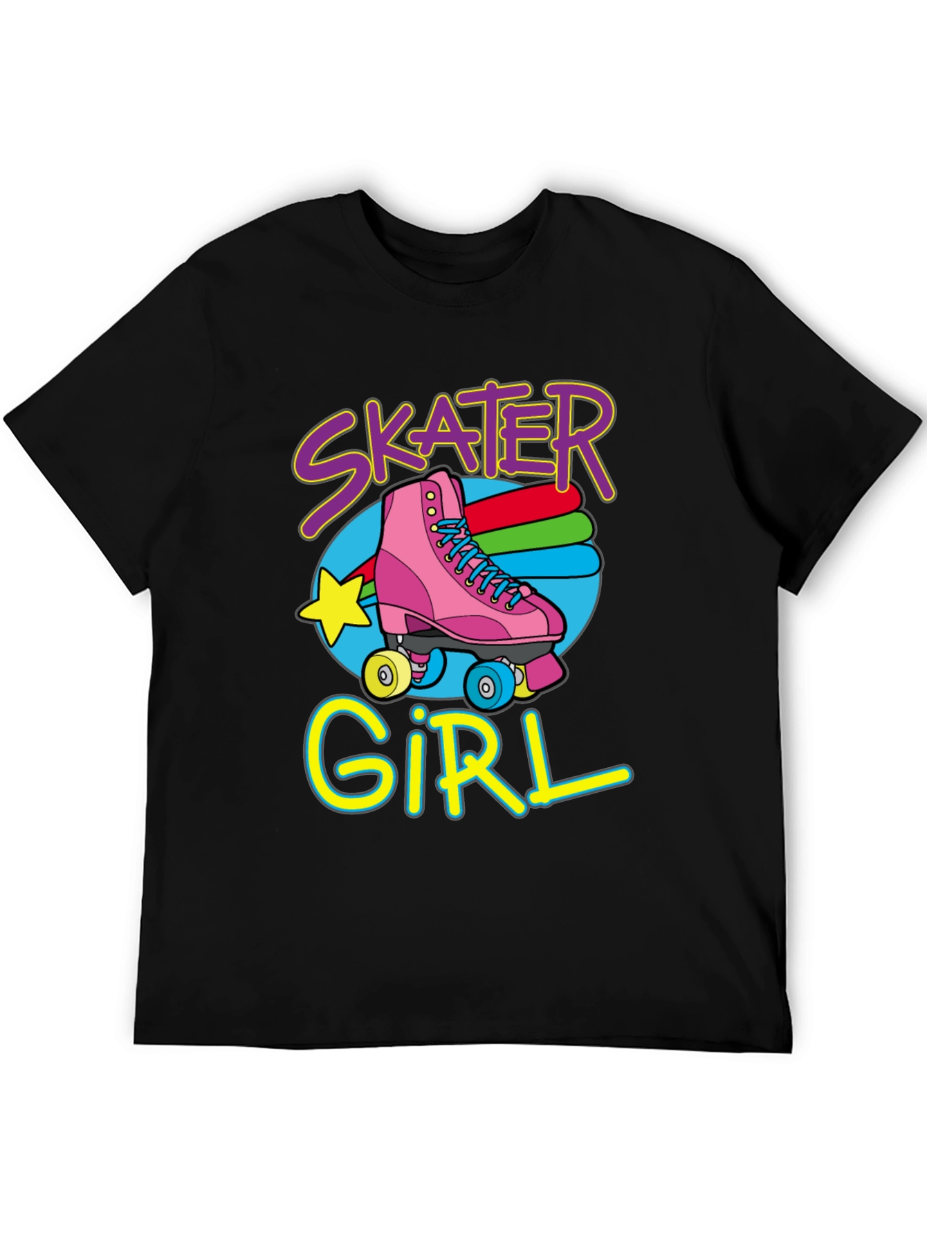 Skater Girl T-Shirt: Retro Roller Skate Design