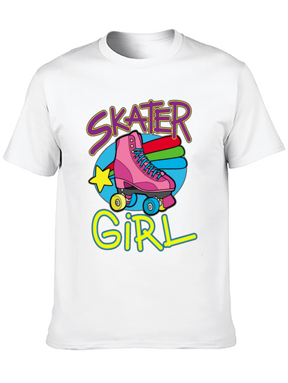 Skater Girl T-Shirt: Retro Roller Skate Design