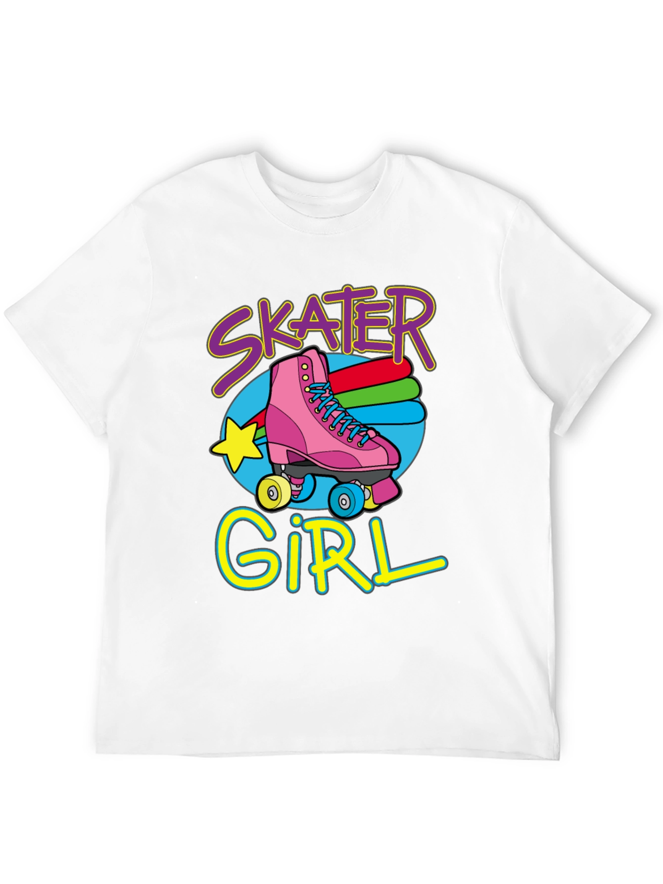 Skater Girl T-Shirt: Retro Roller Skate Design