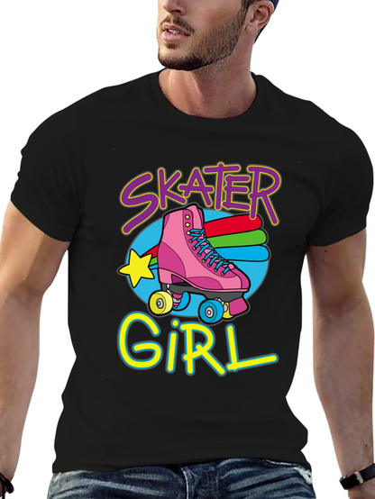 Skater Girl T-Shirt: Retro Roller Skate Design