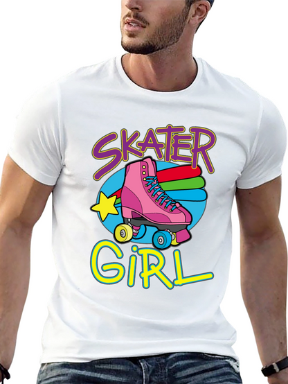 Skater Girl T-Shirt: Retro Roller Skate Design
