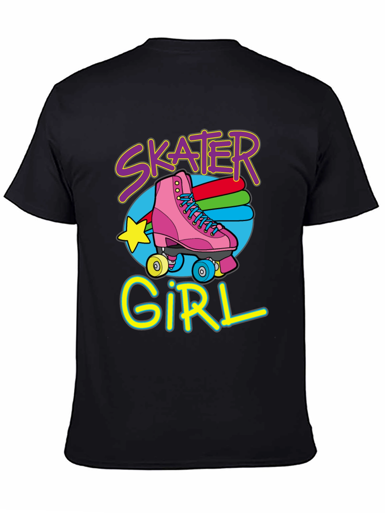 Skater Girl T-Shirt: Retro Roller Skate Design