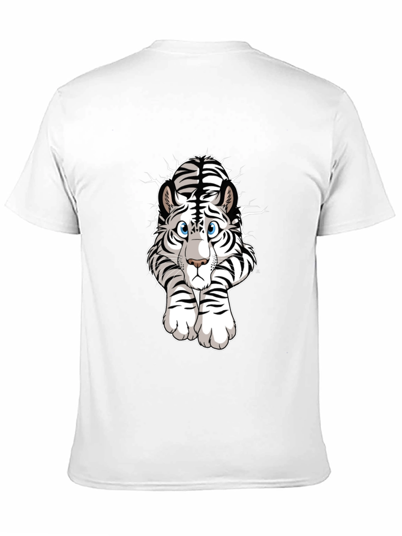 White Tiger Graphic Tee - Mens Black T-Shirt