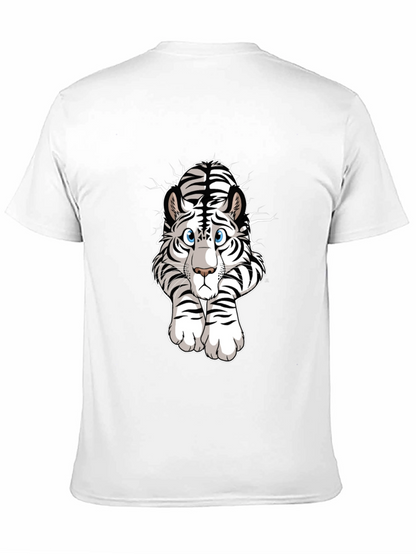 White Tiger Graphic Tee - Mens Black T-Shirt
