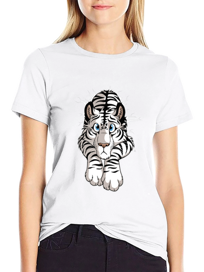 White Tiger Graphic Tee - Mens Black T-Shirt