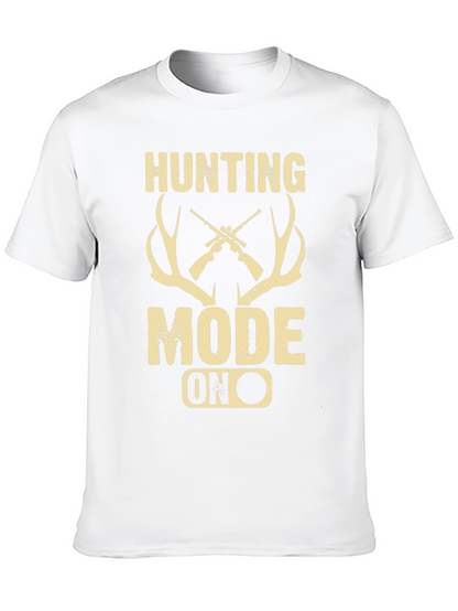 Hunting Mode On Graphic Tee - Black Casual Shirt
