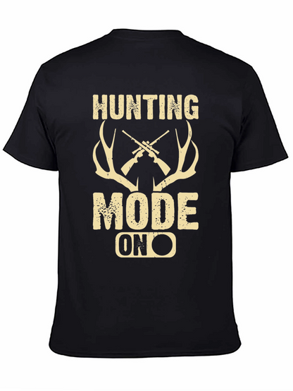 Hunting Mode On Graphic Tee - Black Casual Shirt