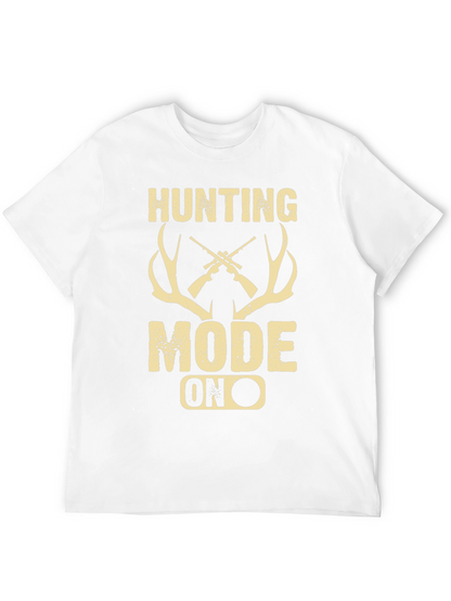 Hunting Mode On Graphic Tee - Black Casual Shirt