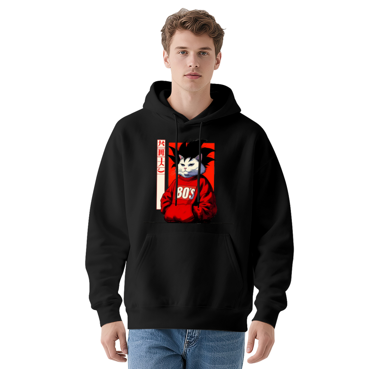 Stylish Pullover Hoodie - Cat Lover Design