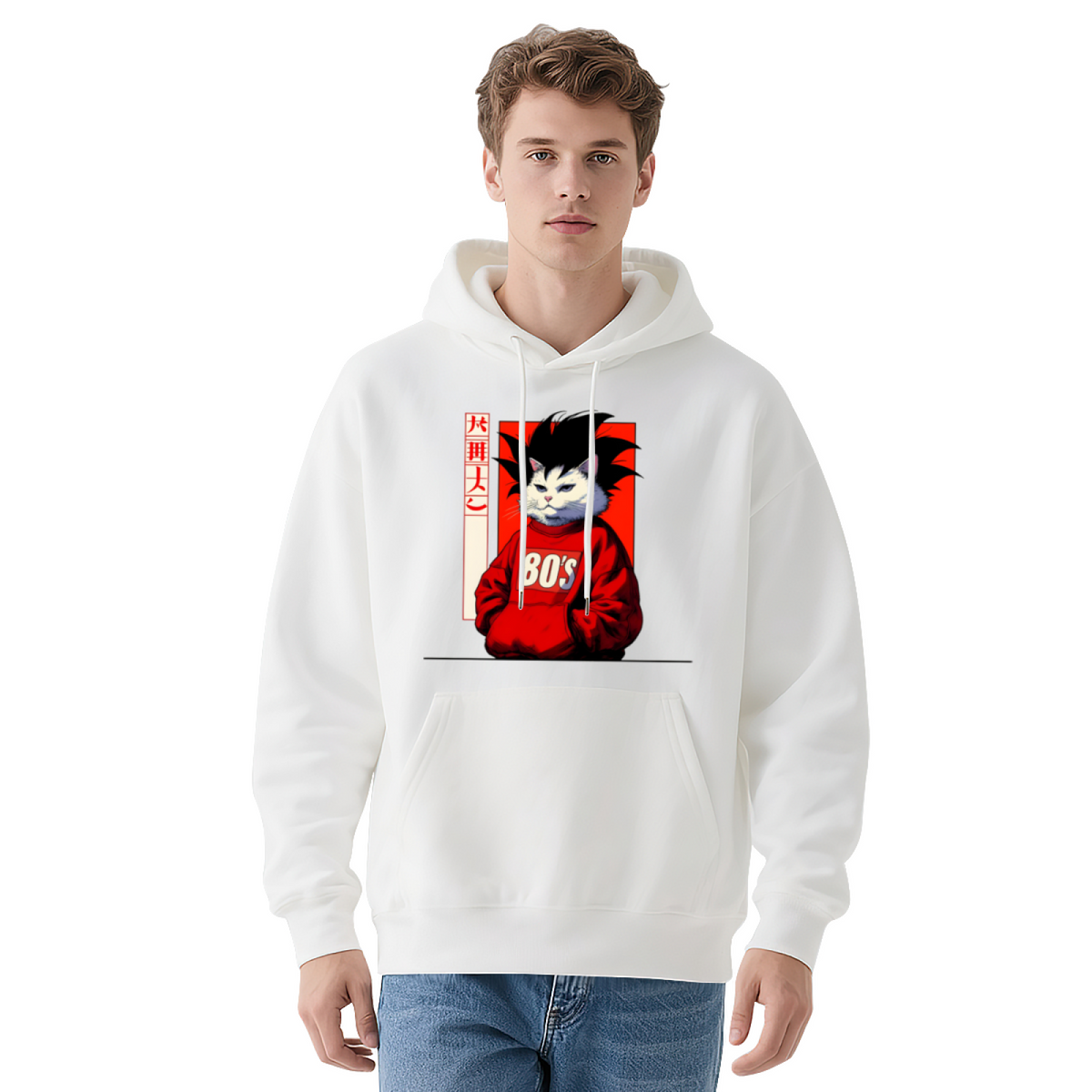 Stylish Pullover Hoodie - Cat Lover Design