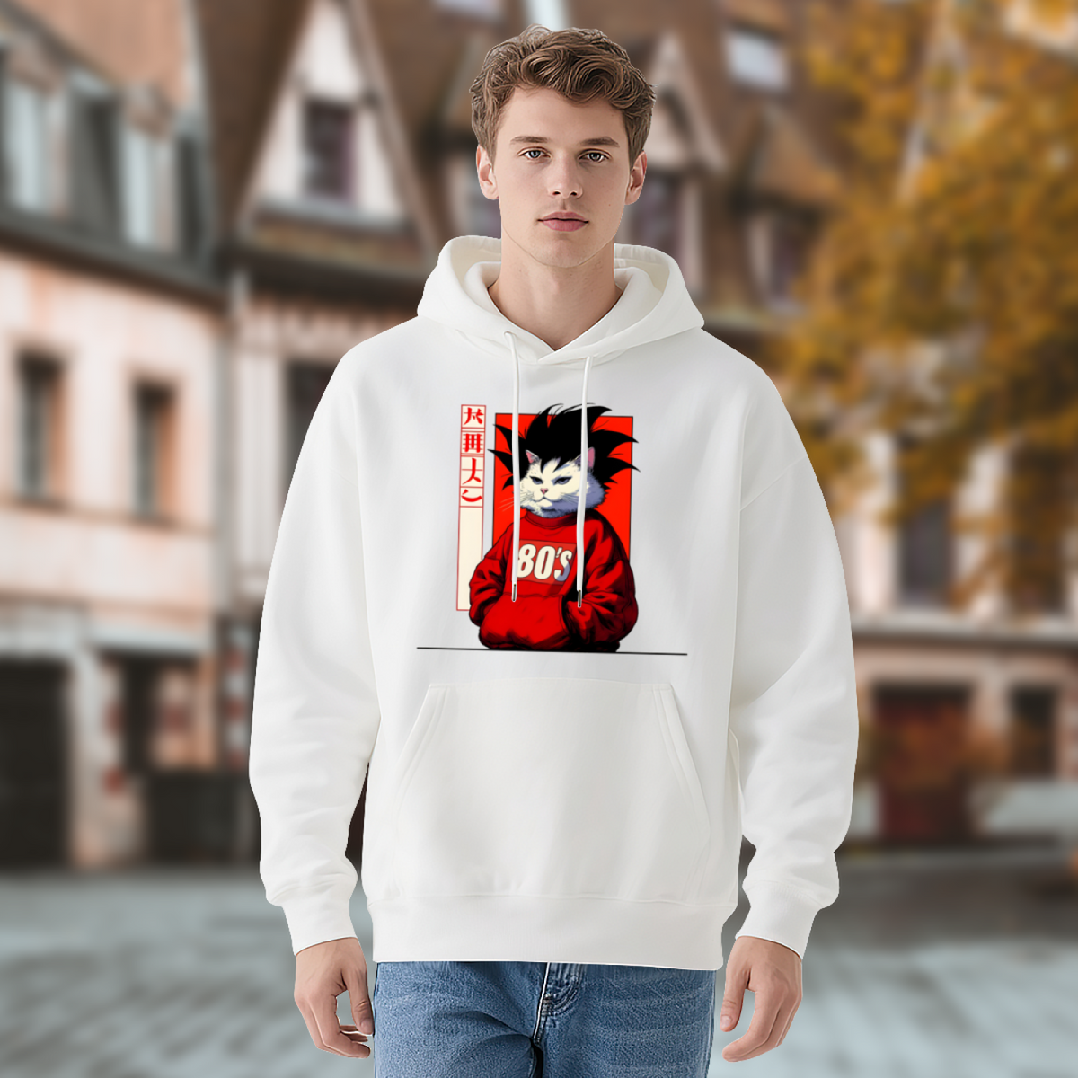 Stylish Pullover Hoodie - Cat Lover Design
