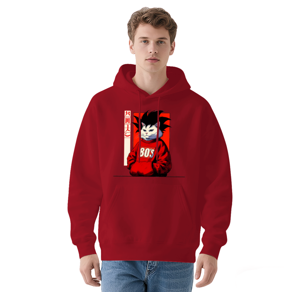 Stylish Pullover Hoodie - Cat Lover Design