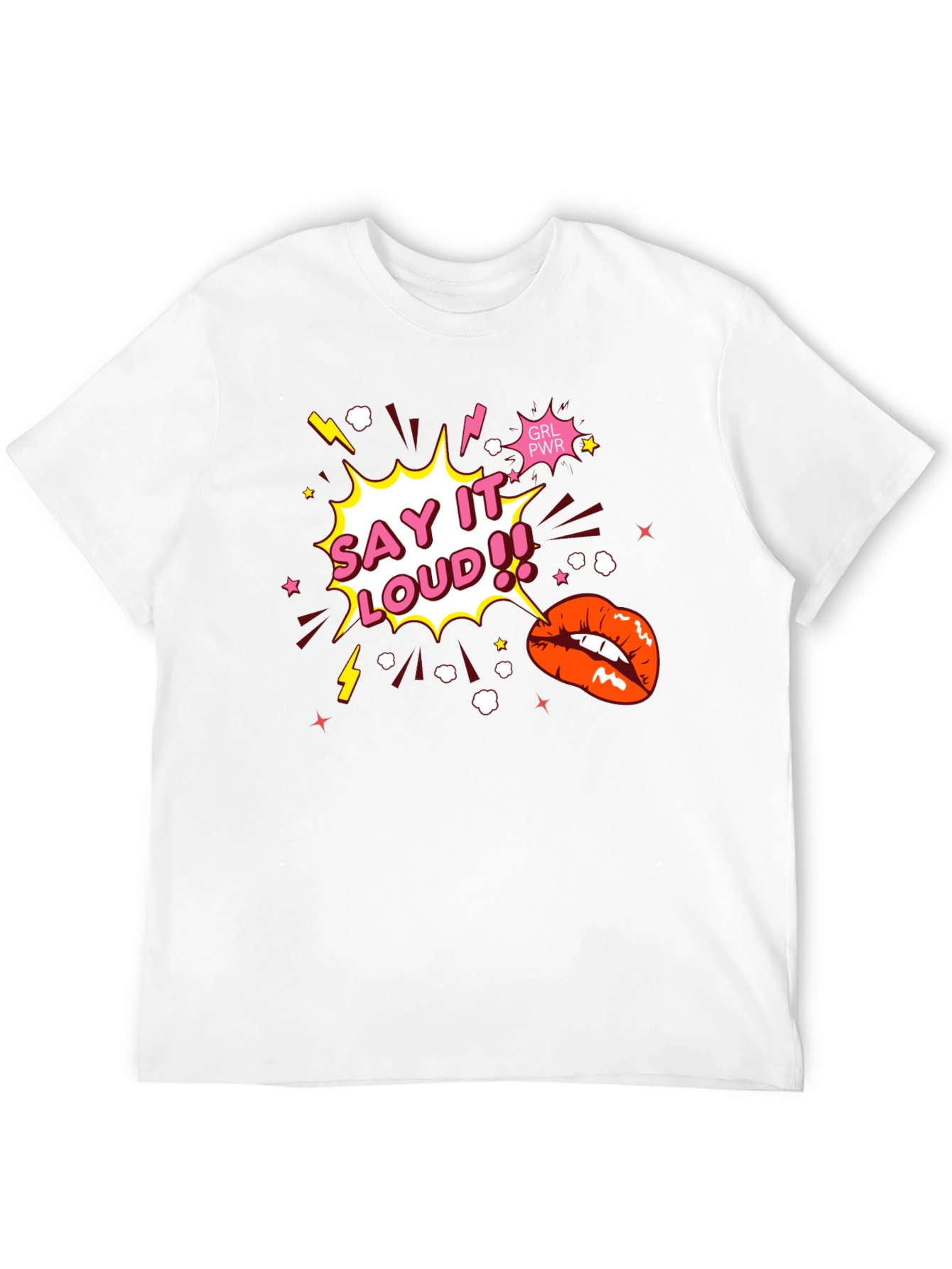 Say It Loud! Graphic Print Black T-Shirt