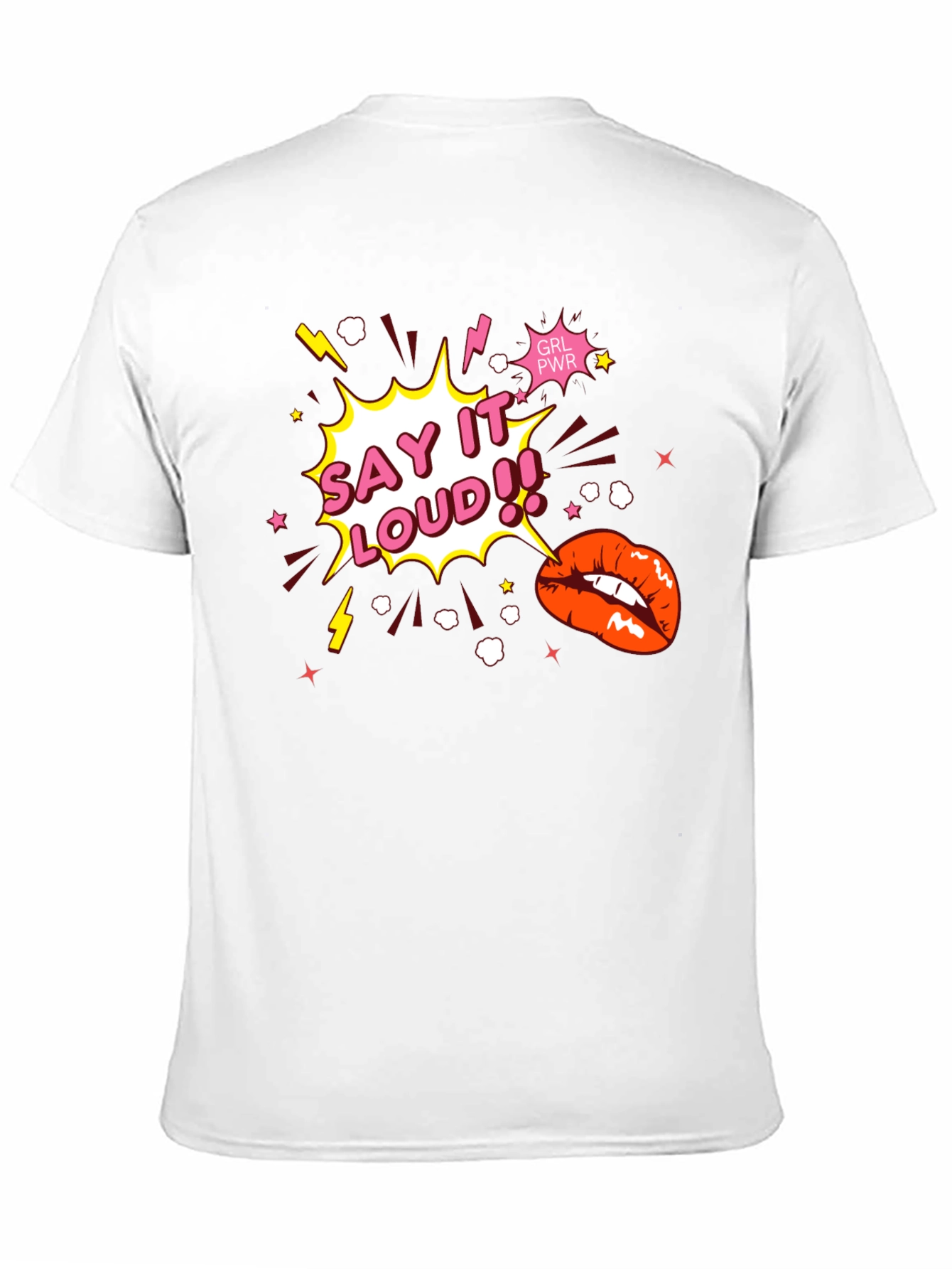 Say It Loud! Graphic Print Black T-Shirt