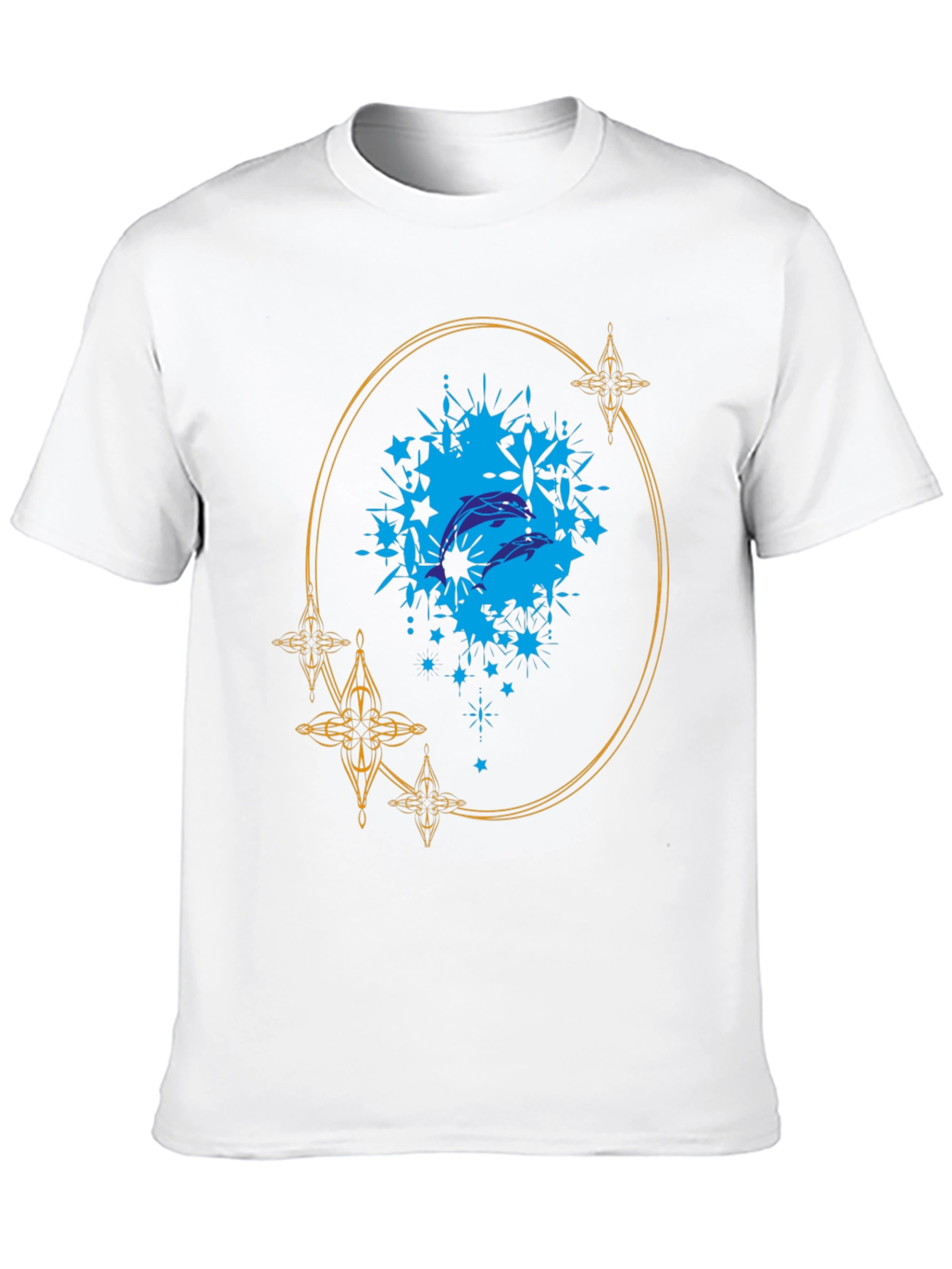 Dolphin Splash Graphic Black T-Shirt
