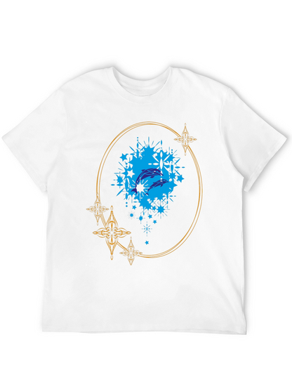 Dolphin Splash Graphic Black T-Shirt