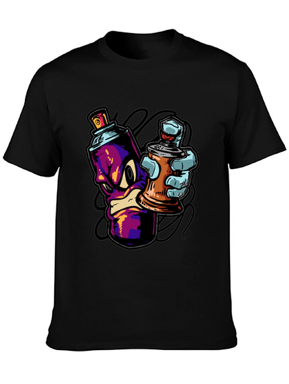 Cool Graffiti Art Spray Paint Cartoon T-Shirt
