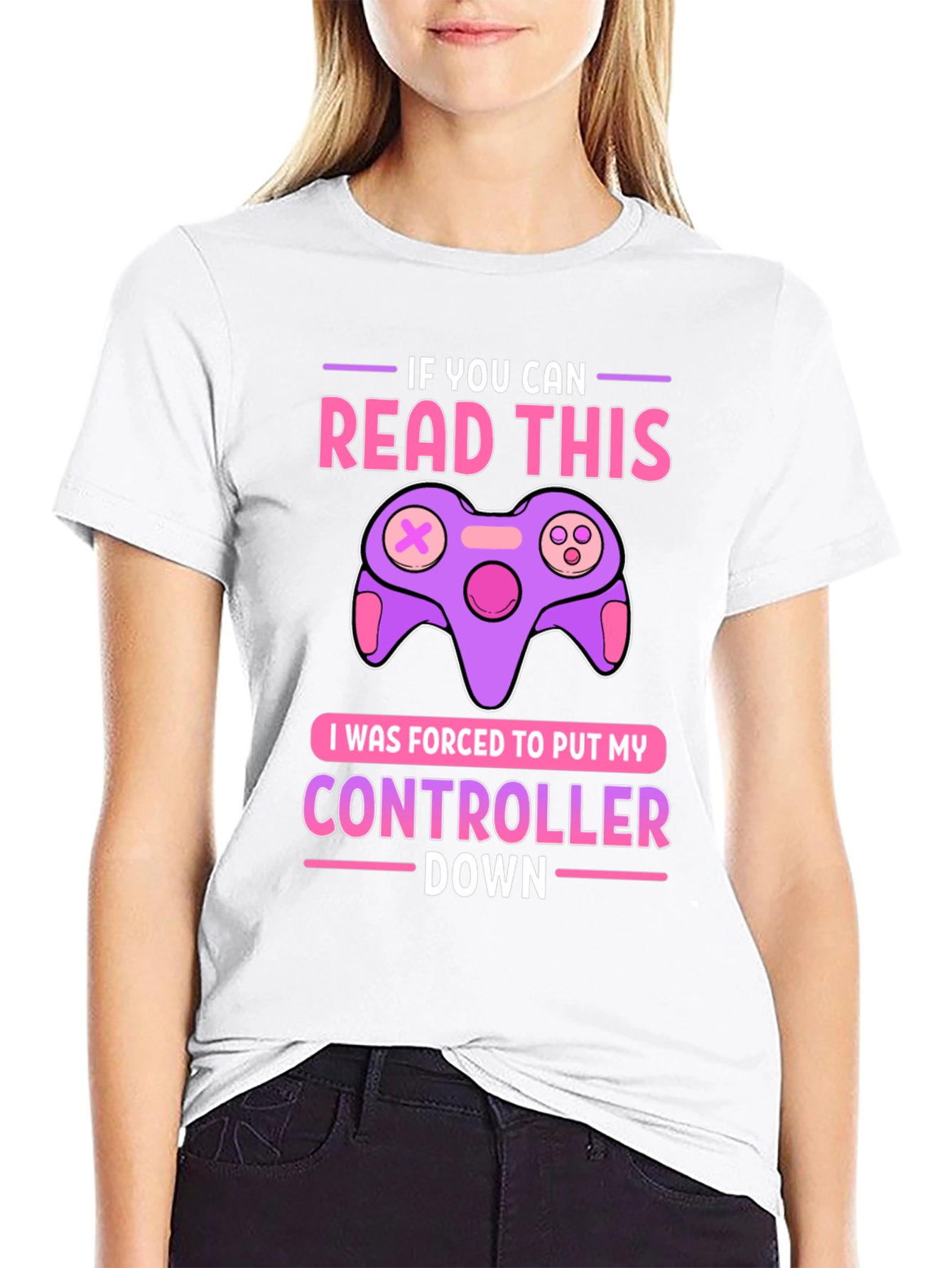 Gamer T-Shirt: If You Can Read This Controller Down