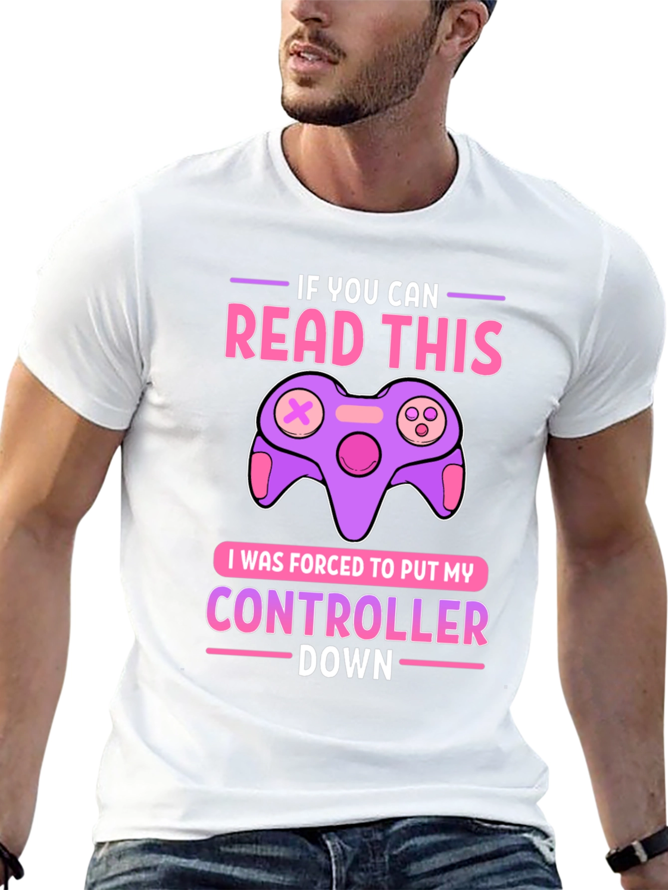 Gamer T-Shirt: If You Can Read This Controller Down