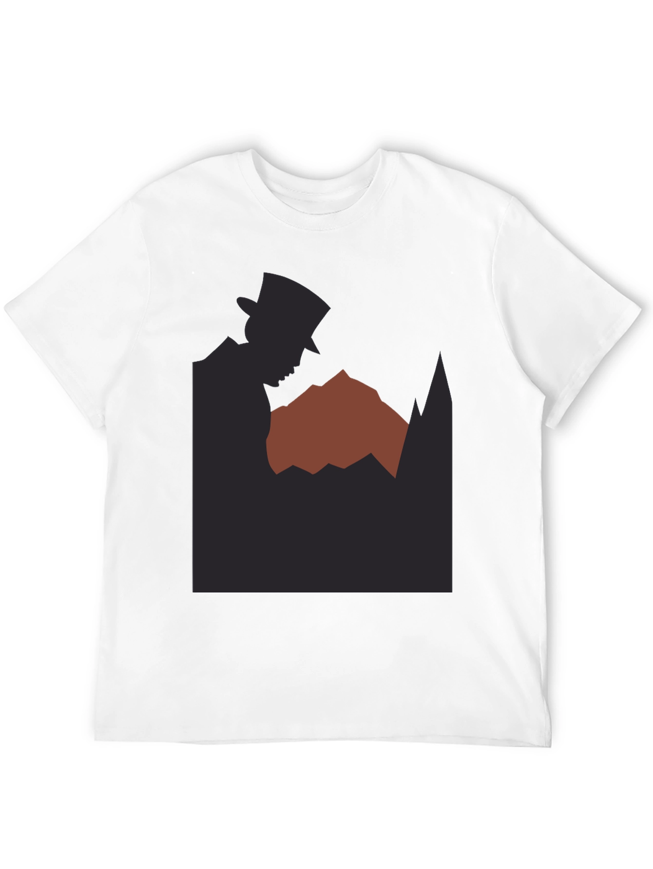 Mysterious Silhouette Graphic Tee - Black