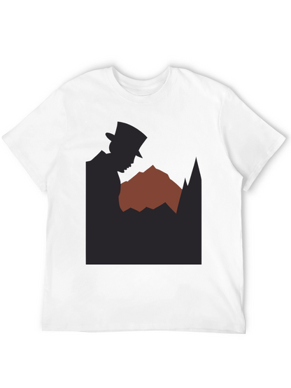 Mysterious Silhouette Graphic Tee - Black