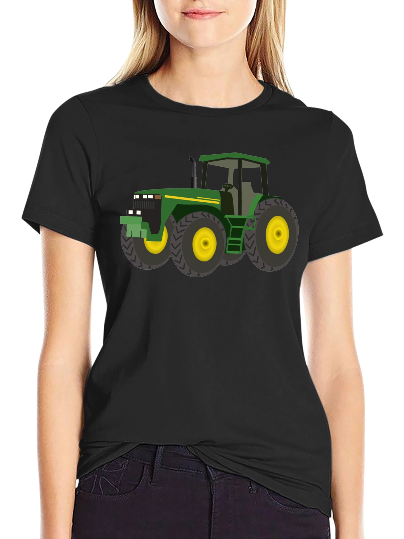 Green Tractor Graphic Tee - Farm Life Style