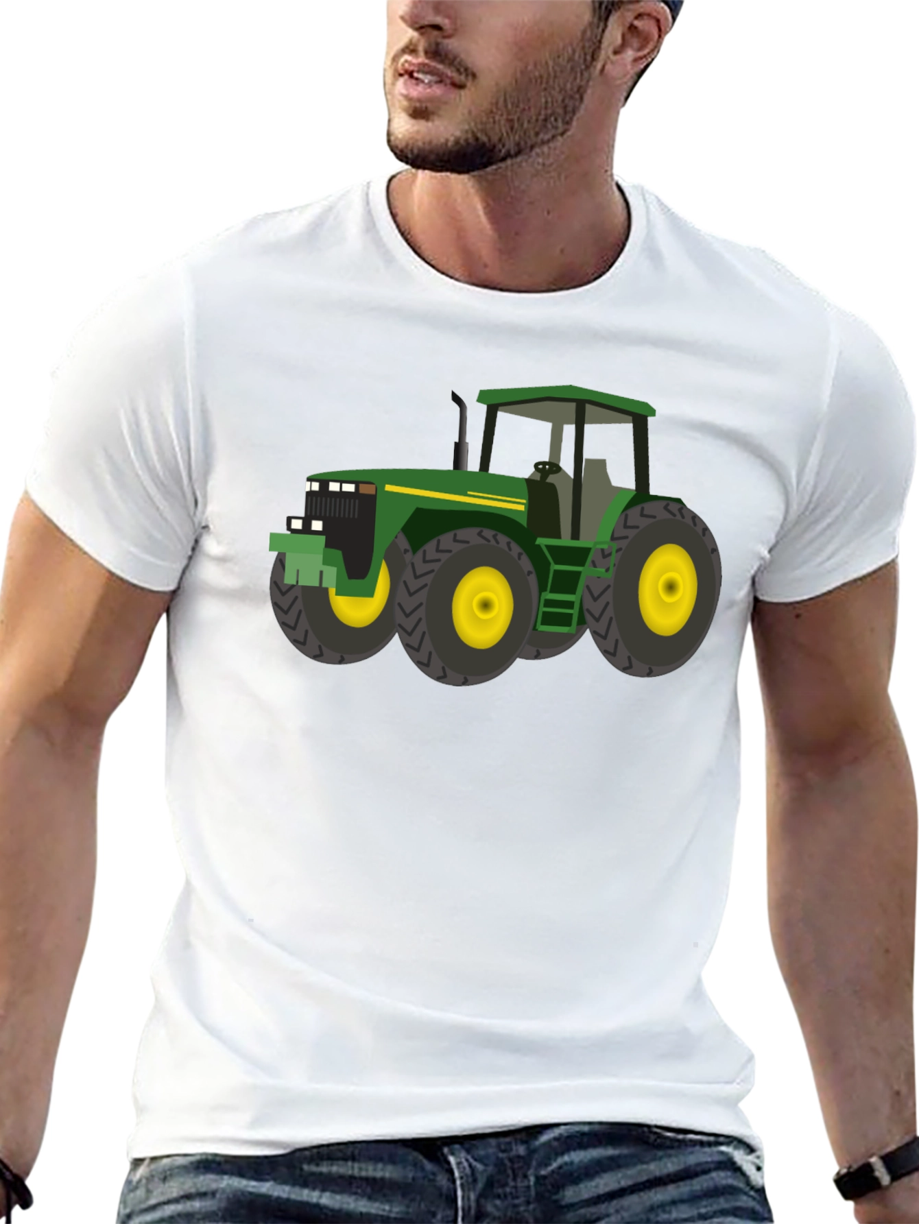 Green Tractor Graphic Tee - Farm Life Style