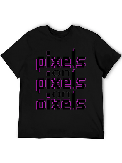 Pixel On Pixel Graphic Tee - Black
