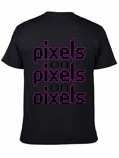Pixel On Pixel Graphic Tee - Black