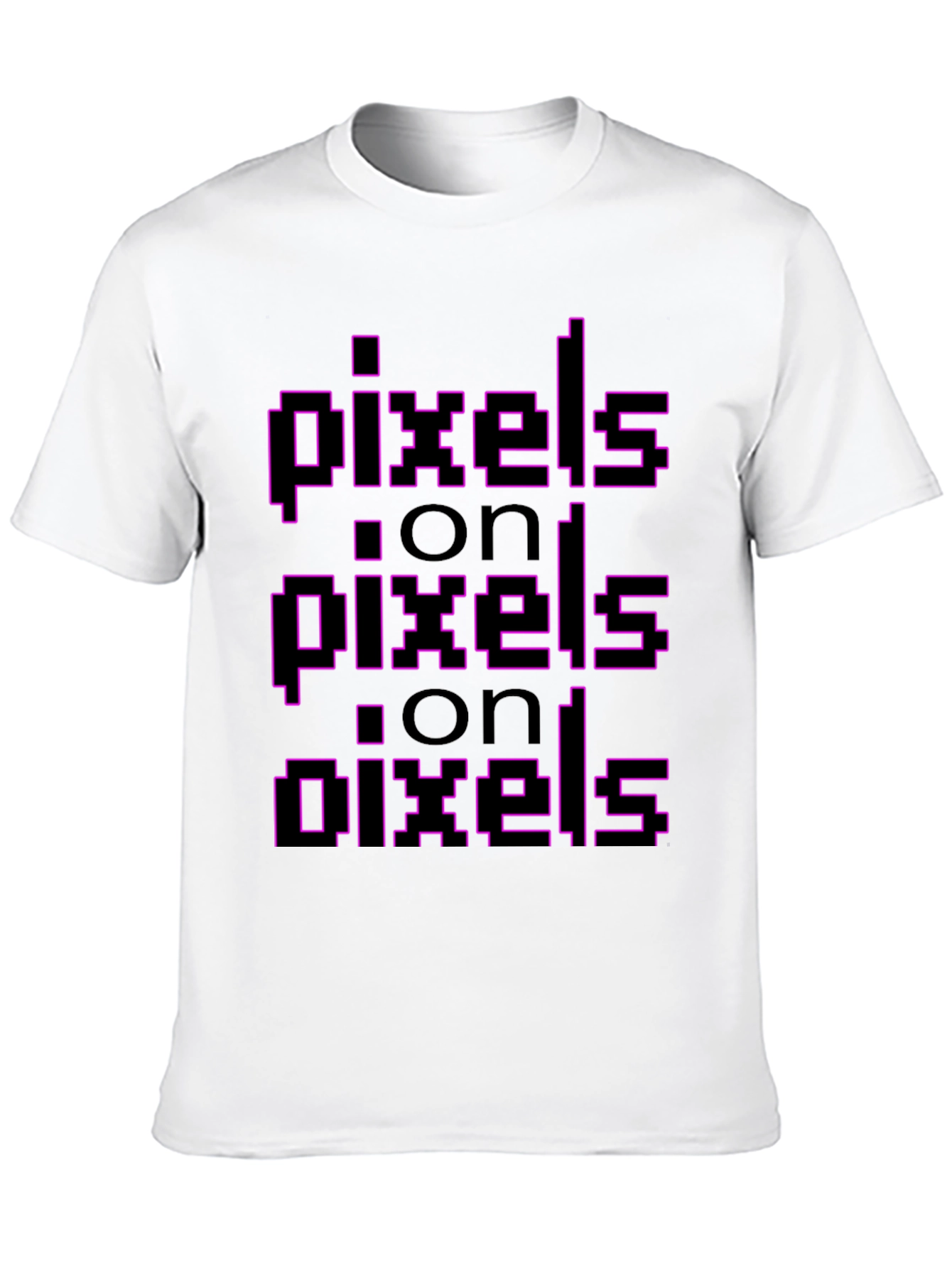 Pixel On Pixel Graphic Tee - Black