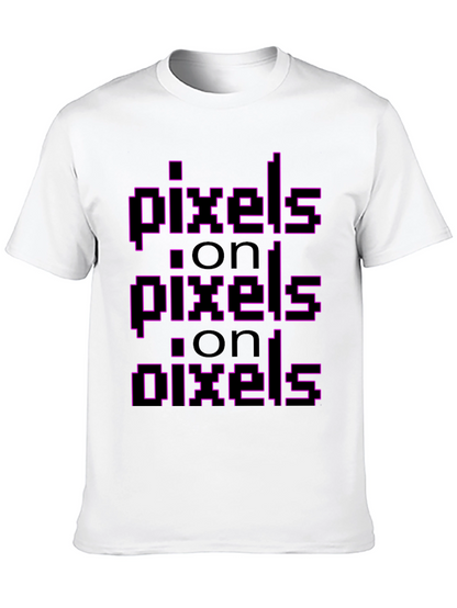 Pixel On Pixel Graphic Tee - Black