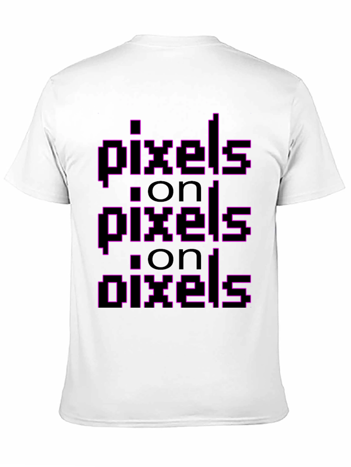 Pixel On Pixel Graphic Tee - Black