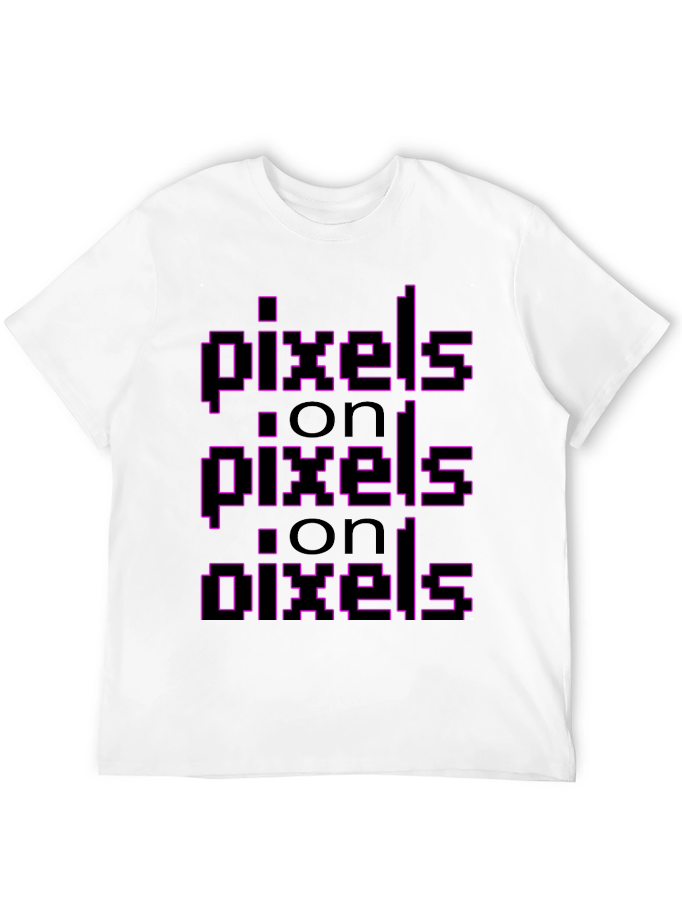 Pixel On Pixel Graphic Tee - Black