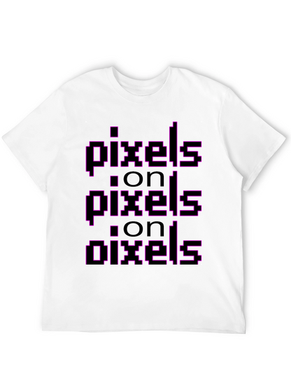 Pixel On Pixel Graphic Tee - Black