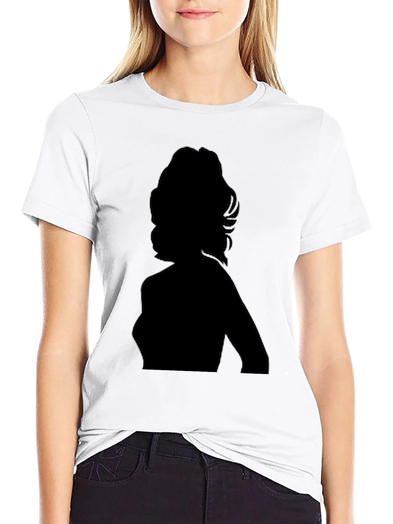 Silhouette Graphic Tee - Black Cotton T-Shirt