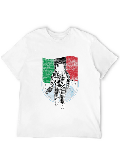 Astronaut Italian Flag T-Shirt - Space Exploration Tee