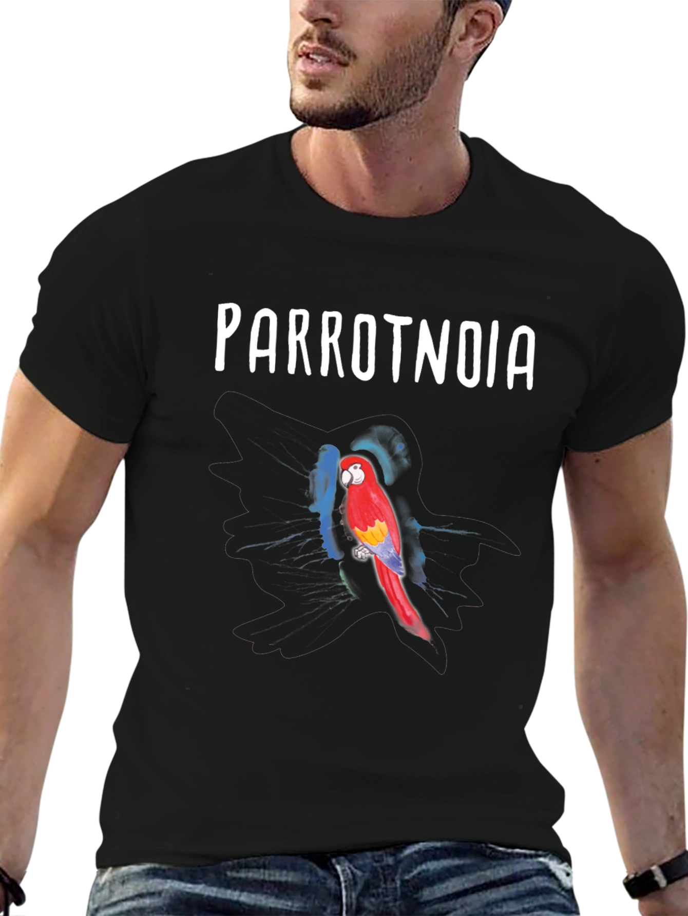 Parrotnoia T-Shirt: Vivid Parrot Design