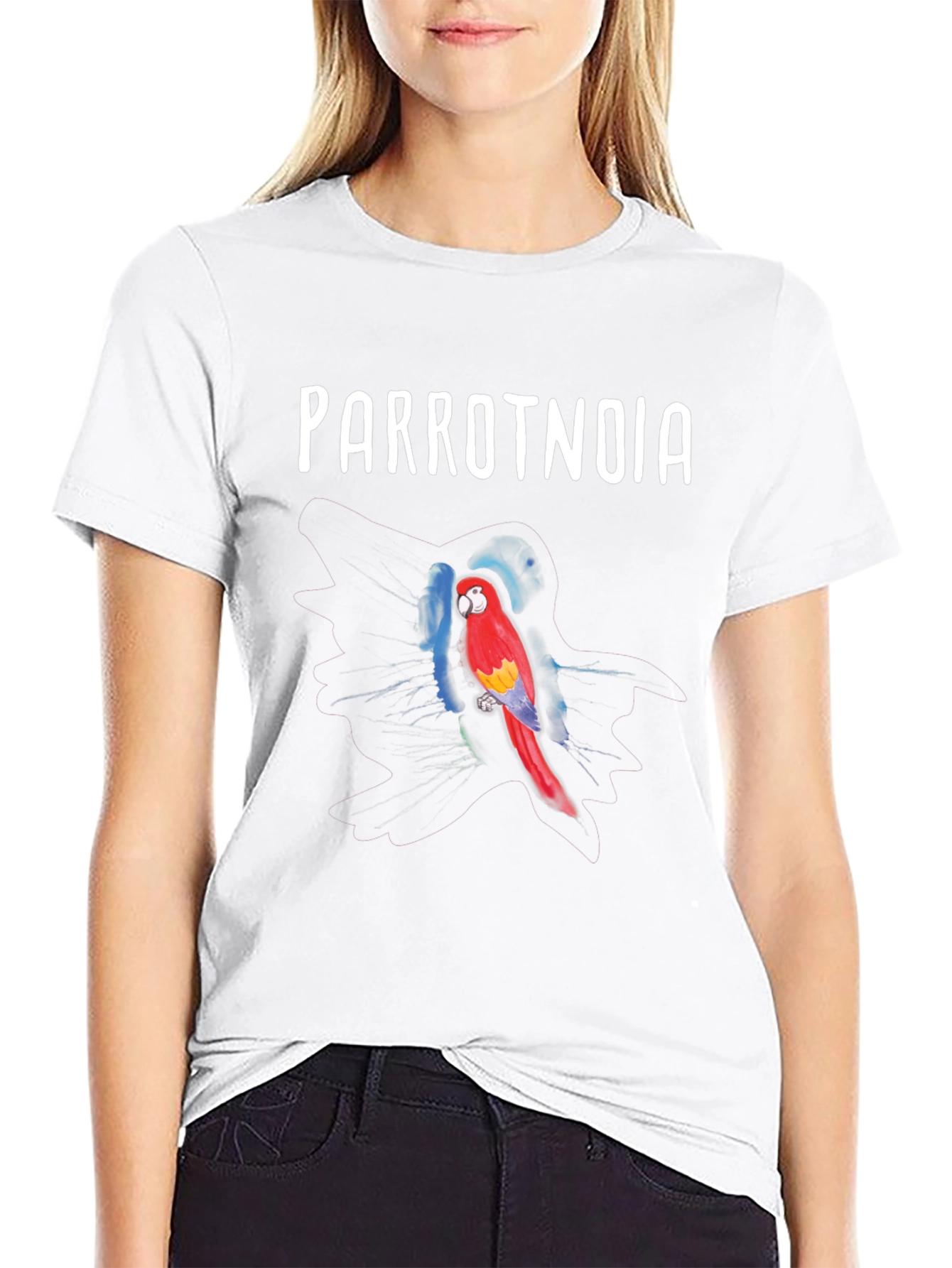 Parrotnoia T-Shirt: Vivid Parrot Design