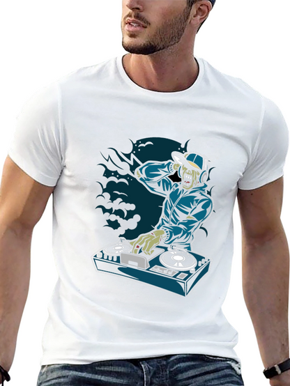 Zombie DJ Graphic T-Shirt - Turntable Design