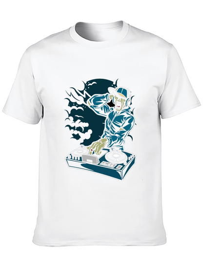 Zombie DJ Graphic T-Shirt - Turntable Design