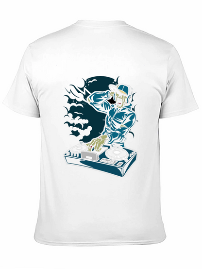 Zombie DJ Graphic T-Shirt - Turntable Design
