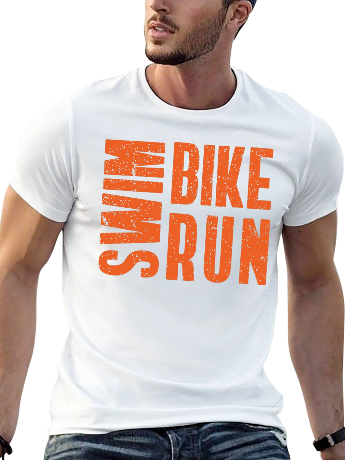 Swim Bike Run T-Shirt | Athletic Triathlon Tee