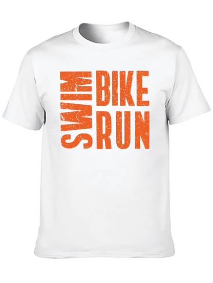 Swim Bike Run T-Shirt | Athletic Triathlon Tee
