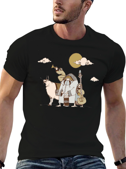 Music Lovers Black Cotton Tee