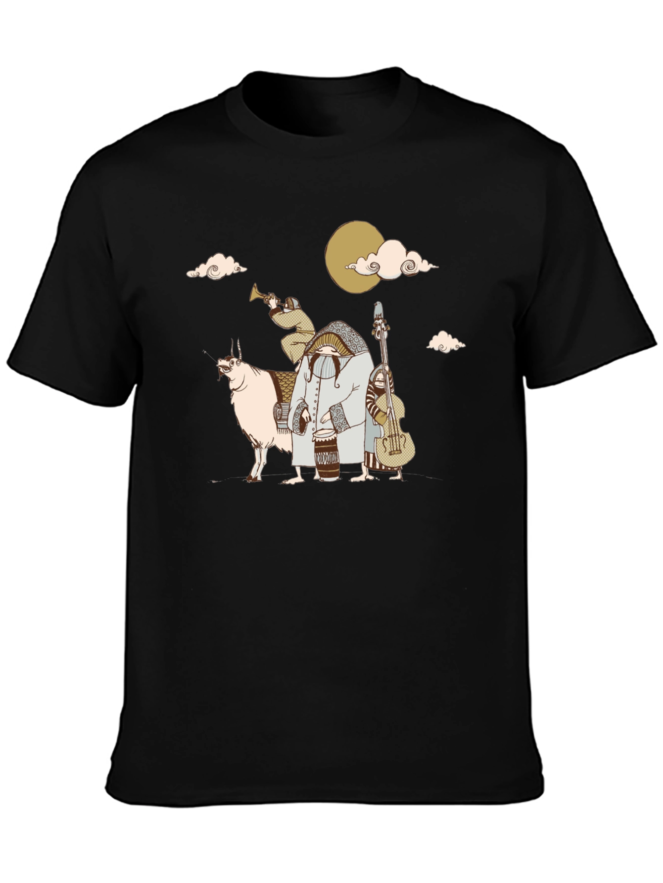 Music Lovers Black Cotton Tee